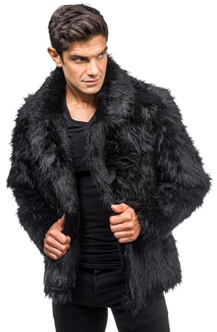 Chaks - Manteau en fausse fourrure, veste courte en fourrure pour soirées