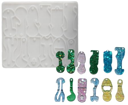 Flexible Silicone Set for Handmade Trolley Coin Keychains Resin Castes Crafting Gifts Making Projects Supplies Flexible Trolley Chip Silicone