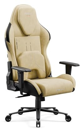 Diablo X.One Prime Gaming Stuhl Stoff mit Kopfstütze und Lendenkissen | Gaming Chair mit kühlendem Sitz, Magnet-Kopfstütze, Lendenkissen, Metallbasis, Armlehnen und leisen 360-Rollen