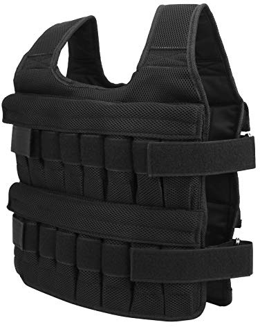 GYZOUKA 35 Kg Verstellbare Gewichtsweste, Sandsack-Netzweste mit 32 Kleinen Taschen für Laufen, Joggen, Krafttraining, Männer und Frauen