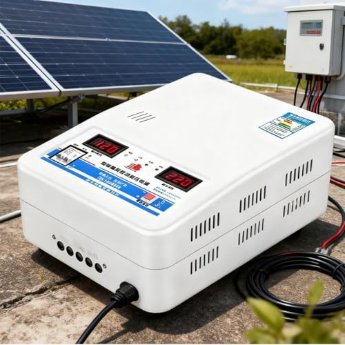 QianCruxtacy Stabilizzatore di Tensione CA 220V Completamente Automatico, Progettato per Condizioni di Tensione Ultra Basse, Funzionamento Silenzioso e Altamente Efficiente 7800W