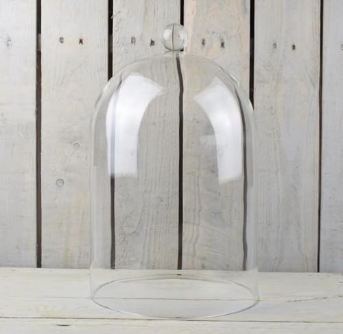 EMH Glasglocke mit Knauf, handgefertigt, rund, 45 x 30 cm