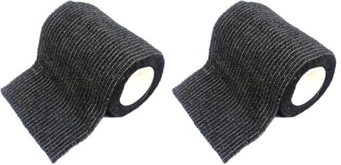 uhlsport Tube-IT Tape - Für Erwachsene und Kinder, Stutzen, Fussball, Sport-Tape - Idealer Halt, kein Verrutschen der Schienbeinschoner, Schwarz (Packung mit 2)