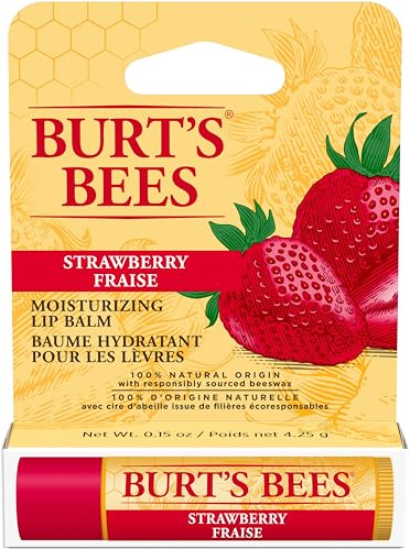 Burts Bees Strawberry Lip Balm - Tube Blister Packs 4.25g