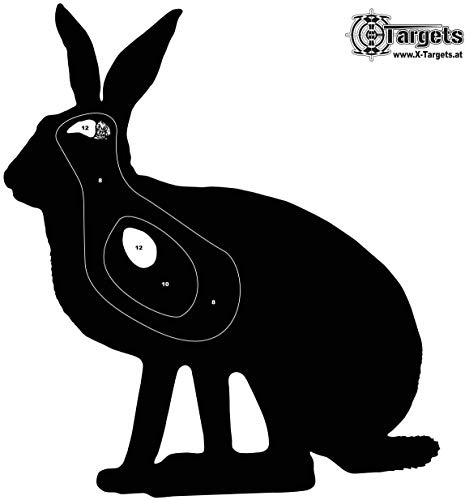 X-Targets Målskivor i naturlig storlek *fältkanin*/50 x 50 cm/papper 120 g/m² (40 stycken)
