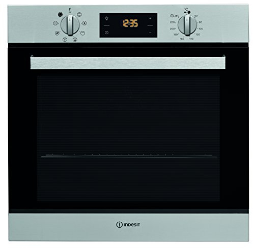 INDESIT - Horno IFW 6540 P IX, Multifunción, Pirolítico, 66 L, Grill, Clase A, Inox y negro