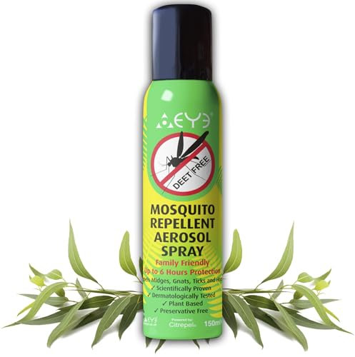 THEYE Continuous Aerosol Insect Mosquito Repellent Spray 150ml Natural PMD DEET-Free Protection