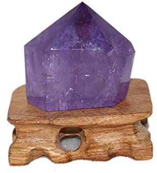 Natural Amethyst Quartz Healing Crystal Wand Raw Gemstones for Balancing Spiritual Gift Office Table Home Decoration (Amethyst)