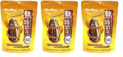ChaCha Roasted Sunflower Seeds Caramel Flavor, (3 Pack, Total of 16.92oz)