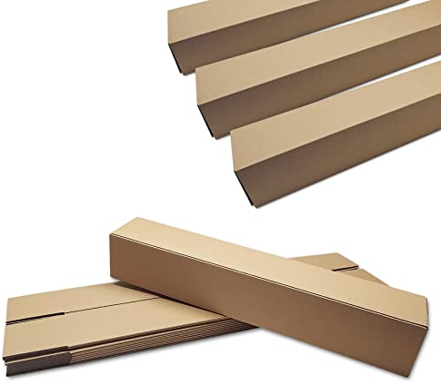 verpacking Versandhülsen eckig 655 x 105 x 105 mm Braun (Außenmaß 665 x 110 x 110 mm) 1 wellig Versandkarton DHL konform Versandrolle Versandrohr langer Faltkarton (5 Stück)