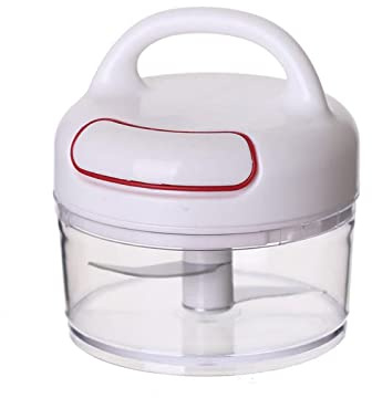 FIYSON Manueller Knoblauchzieher Zerkleinerer, 170ml Mini-Küchenmaschine, Gemüseschneider, Mixer, Fleischwolf, Zwiebelhacker mit Seilzug Mini Multizerkleinerer für Knoblauch, Nüsse, Gemüse, Fleisch