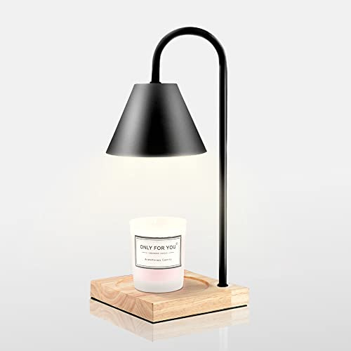 Lámpara de Calentador de Velas Eléctrico para Derretir y Fundir Cera - para Oficina en Casa, Dormitorio - Regalo (Enchufe de la UE, Negro)