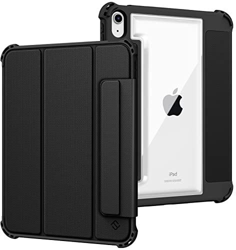 Fintie Hybrid Rugged Armor Hülle für iPad 11. Generartion 2025 11 Zoll, iPad 10. Generation 2022 10,9 Zoll mit Stifthalter - Militär Fallgetestete Heavy Duty Schutzhülle Case Cover, Schwarz