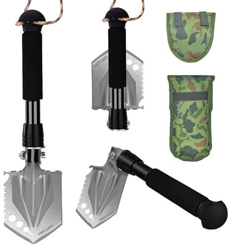 GUPTOMES Pelle de Camping multifonctionnelle - Gadgets de Camping - Équipement de Survie pour Sac à Dos de Camping - Accessoire de Secours d'urgence