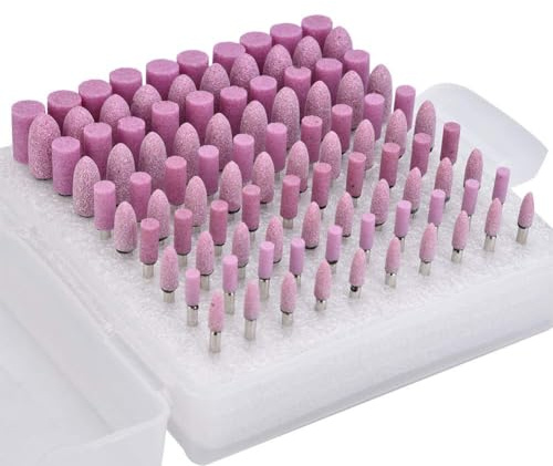 100pcs Tige de Meulage 3 mm, Tête Pierre Abrasive | Résiste à l'usure pour décapage et polissage sur métal/bois, compatible avec meuleuses électriques et pneumatiques