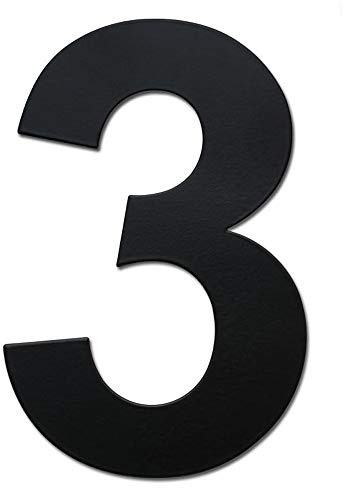 nanlyiau Numeri civici Nero matt numero civico acciaio inox flottant 4in3 | Altezza 10,2cm Per porta Cassetta postale Esterno Resistente alla corrosione Acciaio inox 304