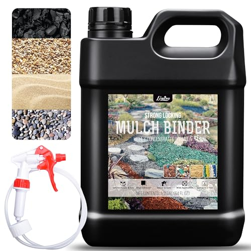 Pegamento de mantillo - Pegamento para Grava para Pegar Piedras, Corteza y Grava en Bordes, Patios y Caminos de jardín (4 L)