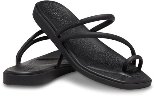 Crocs Miami Toe Loop Sandal Sandal dam, Black, 38/39