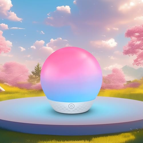 Aigostar Mesh - Lámpara de Mesa Inteligente Bluetooth Mesh, Control de Capas de Color Lampara Inteligente, Luz de Noche LED Táctil Regulable RGB+CCT, Compatibles con Alexa para dormitorio salón