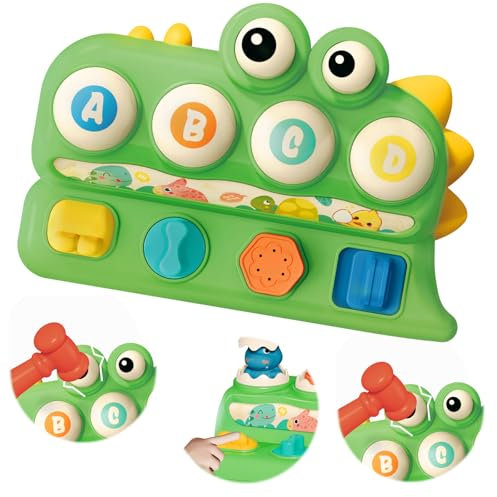 Tovol Zerky Jouet de Cause à Effet Pop Up Animals 18 Mois, Jouets d'apprentissage précoce pour Enfants de 1 an, Jouet de développement Montessori pour Filles et Garçons de 6 9 12 Mois