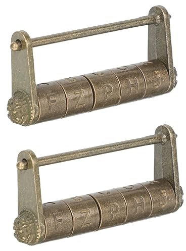 Yardenfun 2stücke Vintage Chinesische Kombination Passwort Vorhängeschloss Aus Zinklegierung Retro Design Für Koffer Und Kreative Einzigartiger Stil Mit Traditionellem Charme