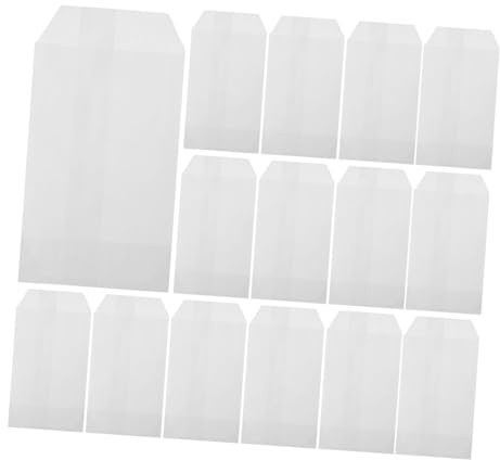 ULTECHNOVO Paquet Plats en Papier Cristal Ciré 50 Pcs Résistant la Graisse Paquet D'emballage pour Biscuits Pâtisserie Présents sans Adhésif Usage Alimentaire Fête la Cuisine