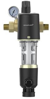Rückspülfilter Gewapur 1 Zoll und ¾ Zoll mit Druckminderer und 2 Manometer – Der Wasserfilter für Ihren Hausanschluss