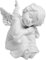 Estatua de Querubín, Resina Blanca Estatua de Ángel de Oración, Figuras Decorativas Angelical para Hogar, Ideal para Mesa y Regalos, Estilo Europeo Clásico, 6 cm de Altura