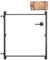 VEVOR AA70000301 Fits 60 to 96 in Wide Openings, Up from 6 to 7 ft High, Adjustable Building, Anti Sag Full Gate Frame Kit with Latch Lock, Screw, for Wooden Fence, Iron, Black