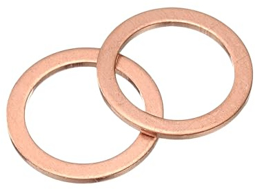 sourcing map Lot de 26 rondelles plates M12 en cuivre de 16 mm de diamètre extérieur et 1 mm d'épaisseur pour vis, boulons, écrous