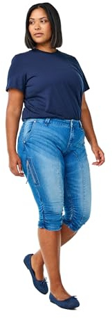 Zizzi Jean capri pour femme - Coupe ajustée - Grandes tailles - Taille 42-60