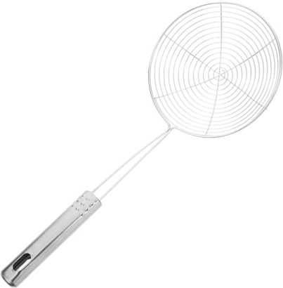 Hemobllo Küchensieb Aus Edelstahl Mit Griff Spinnensieb Zum Abseihen Von Nudeln Bratlöffel Zum Filtern Von Öl Und Anderen Flüssigkeiten Effizientes Kochen