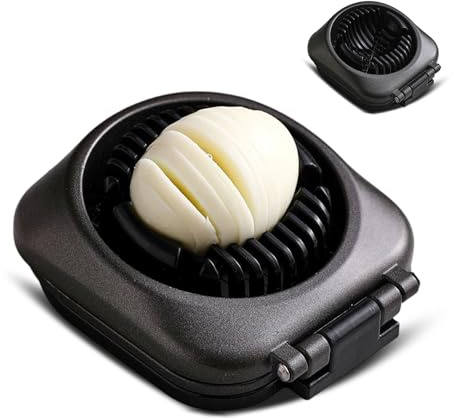 Premium Eierschneider Edelstahl, 2 in 1 Eierschneider Spülmaschinenfest, Edelstahl Schneidedraht Eierteiler, Profi Schneider für Eier, Mozzarella, Pilze, Tomaten, Erdbeeren