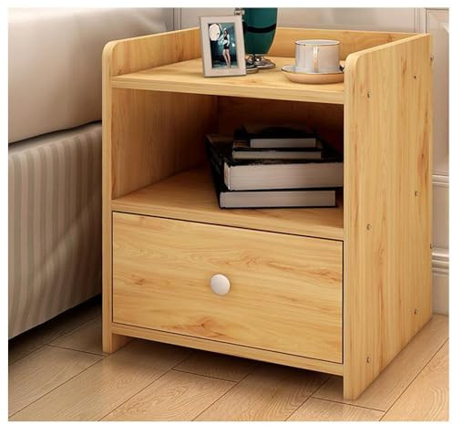 Smala sängbord uppsättning med 2, vintage nattduksbord med lådor, små sovrumsbord, eleganta sängskåp för platsbesparande förvaring
