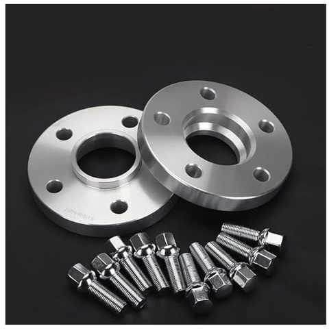 Spurverbreiterungen Für Benz W169 W176 W245 W246 W204 W205 C204 M14x1.5 2 Stück 12/15/20mm PCD 5x112 CB 66,5 Auto Spurverbreiterungen Anzug(2PCS 15mm Silver)