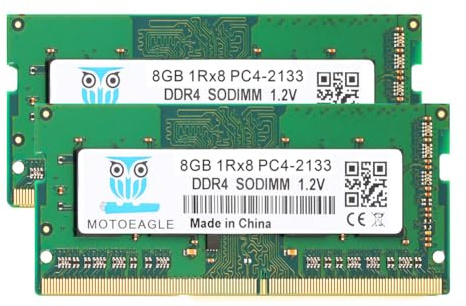 MTXtec Barrette de mémoire RAM DDR4 16 Go 2 x 8 Go 1RX8 DDR4-2133 MHz SODIMM PC4-17000 PC4-2133P CL15 1,2 V 260 broches Non-ECC