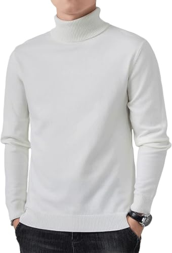 YKDLLF Maglione Manica Lunga Uomo Collo Alto Pullover Dolcevita Uomo a Collo Alto Maglione Manica Lunga Maglia Sweater Invernali