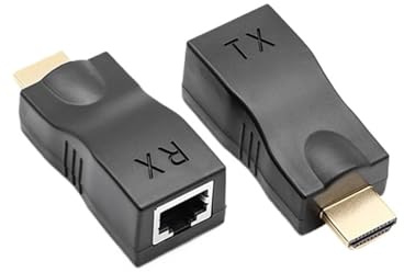 Extensor de vídeo HDMI compatible con RJ45 4K 3D HDTV 1.4 hasta 30 m. Extensión a RJ45 mediante red Cat 5E/6. Adaptador LAN Ethernet.