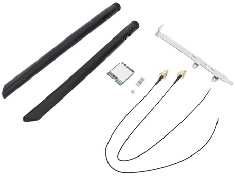 GOWENIC WLAN-Karte, 1200 Mbit/s, Stabile Leistung für Wins 7, 8, 10, 11, M.2-Schnittstelle, Dualband-BT-WLAN-Karte für Arbeit und Unterhaltung (Externe Antennenhalterung)