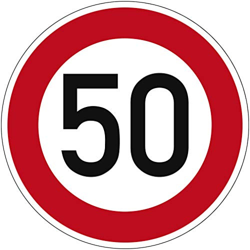 Segnale stradale Velocità massima consentita 50km/h | No. 274-50 | Ø 420 mm, alluminio 2 mm, RA1 | RAL | Segnale stradale originale | Dreifke®