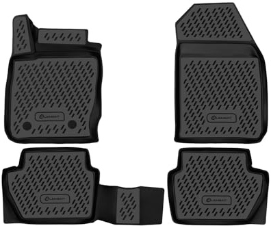 ELEMENT Set di Tappetini Auto in Gomma TPE 3D per FORD Fiesta | Mk6 VI | 2008-2019 | Tappetini Auto Originali 100% Adatti, Gomma Auto Universali Resistanti, Tappeto