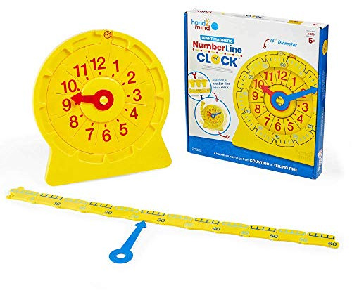 Learning Resources Magnetische Zahlenleisten-Uhr mit 24-Stunden-Anzeige, Demonstrationsuhr