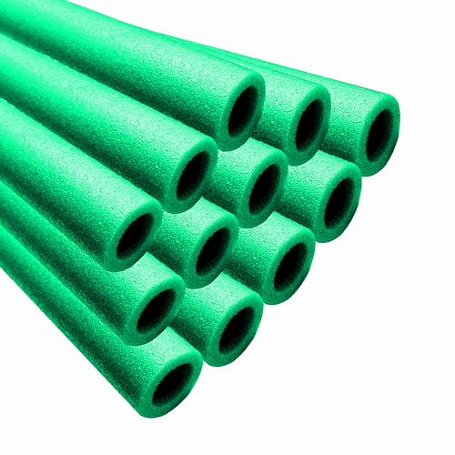 Clever Leon Trampolin Stangenschutz Schaumstoff 90 cm Stangenpolster | Polyethylen, UV-beständig, wasserabweisend, stoßdämpfend, wiederverwendbar, für Gartentrampoline, Grün Blau Grau