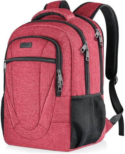 BIKROD Mochila unisex para laptop, adecuada para estudiantes universitarios, compartimento para laptop de 17 pulgadas, interior espacioso, puerto de carga USB, diseño antirrobo, cómodo panel trasero