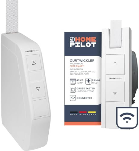 HOMEPILOT - RolloTron pure smart Aufputz Minigurt (15 mm) & RolloTron pure smart, elektrischer Rolladen Gurtwickler