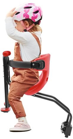 QUIOTUIR Seggiolino Bici Da Montagna Seggiolino Bici Bici Bici Bambino Porta Bebe Velo Sedile Anteriore Di Sicurezza AVCE Pedali Pieghevoli