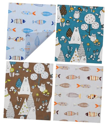 HOODANCOS Baumwollstoff 8 Stücke% Baumwolle Selbstgemacht Patchwork Nähstoffe für Basteln Babydecken Dekorationen Kinderfreundlich Praktisch