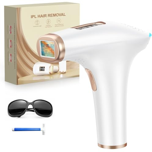 Haarlosy IPL Epilatore Luce Pulsata - Indolore Epilatore Laser con Funzioni 3 IN 1 (HR/SC/RA), 9 Livelli 999.900 Flash per Uso Domestico su Donna Uomo Bikini, Corpo, Ascelle e Gambe TD004
