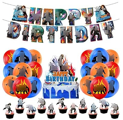 Decorazione di Compleanno Compleanno Decorazione Palloncini Feste Palloncino Festa Topper Torta Festoni