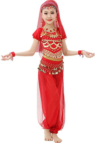 Astage Mädchen Short Sleeve Bauchtanz Kostüm Set Alle Ornamente